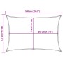 Toldo de vela rectangular HDPE amarillo 160 g/m² 3,5x5 m