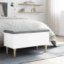 Engineered wood storage bench in white, 82x42x46 cm by , Benches for halls and storage - Ref: Foro24-835075, Price: 83,44 €, ...