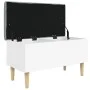 Engineered wood storage bench in white, 82x42x46 cm by , Benches for halls and storage - Ref: Foro24-835075, Price: 83,44 €, ...