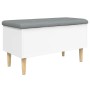 Aufbewahrungsbank aus Holzwerkstoff weiß 82x42x46 cm von , Bänke für Hallen und Lager - Ref: Foro24-835075, Preis: 85,22 €, R...