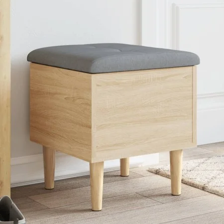Bench with storage engineered wood Sonoma oak 42x42x46 cm by , Benches for halls and storage - Ref: Foro24-835063, Price: 56,...