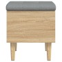 Bank mit Stauraum aus Sonoma-Eiche, 42 x 42 x 46 cm von , Bänke für Hallen und Lager - Ref: Foro24-835063, Preis: 57,28 €, Ra...