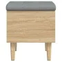 Bench with storage engineered wood Sonoma oak 42x42x46 cm by , Benches for halls and storage - Ref: Foro24-835063, Price: 56,...