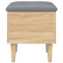 Bank mit Stauraum aus Sonoma-Eiche, 42 x 42 x 46 cm von , Bänke für Hallen und Lager - Ref: Foro24-835063, Preis: 57,28 €, Ra...