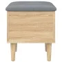Bench with storage engineered wood Sonoma oak 42x42x46 cm by , Benches for halls and storage - Ref: Foro24-835063, Price: 56,...