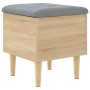 Bank mit Stauraum aus Sonoma-Eiche, 42 x 42 x 46 cm von , Bänke für Hallen und Lager - Ref: Foro24-835063, Preis: 57,28 €, Ra...