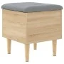Bench with storage engineered wood Sonoma oak 42x42x46 cm by , Benches for halls and storage - Ref: Foro24-835063, Price: 56,...