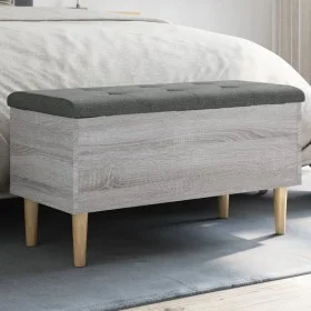 Engineered wood storage bench in gray Sonoma, 82x42x46 cm. by , Benches for halls and storage - Ref: Foro24-835080, Price: 73...