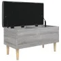 Engineered wood storage bench in gray Sonoma, 82x42x46 cm. by , Benches for halls and storage - Ref: Foro24-835080, Price: 73...