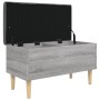 Sonoma graue Aufbewahrungsbank aus Holzwerkstoff 82x42x46 cm von , Bänke für Hallen und Lager - Ref: Foro24-835080, Preis: 74...
