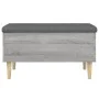 Engineered wood storage bench in gray Sonoma, 82x42x46 cm. by , Benches for halls and storage - Ref: Foro24-835080, Price: 73...