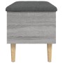 Sonoma graue Aufbewahrungsbank aus Holzwerkstoff 82x42x46 cm von , Bänke für Hallen und Lager - Ref: Foro24-835080, Preis: 74...