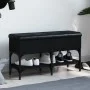 Engineered wood black shoemaker bench 82x32x45 cm by , Benches for halls and storage - Ref: Foro24-835172, Price: 66,99 €, Di...