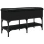 Engineered wood black shoemaker bench 82x32x45 cm by , Benches for halls and storage - Ref: Foro24-835172, Price: 67,82 €, Di...