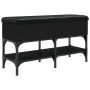 Engineered wood black shoemaker bench 82x32x45 cm by , Benches for halls and storage - Ref: Foro24-835172, Price: 66,99 €, Di...