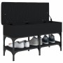 Engineered wood black shoemaker bench 82x32x45 cm by , Benches for halls and storage - Ref: Foro24-835172, Price: 67,82 €, Di...