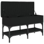Engineered wood black shoemaker bench 82x32x45 cm by , Benches for halls and storage - Ref: Foro24-835172, Price: 67,82 €, Di...