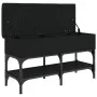 Engineered wood black shoemaker bench 82x32x45 cm by , Benches for halls and storage - Ref: Foro24-835172, Price: 66,99 €, Di...