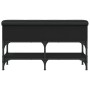 Engineered wood black shoemaker bench 82x32x45 cm by , Benches for halls and storage - Ref: Foro24-835172, Price: 67,82 €, Di...