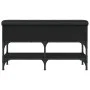 Engineered wood black shoemaker bench 82x32x45 cm by , Benches for halls and storage - Ref: Foro24-835172, Price: 66,99 €, Di...