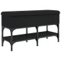 Engineered wood black shoemaker bench 82x32x45 cm by , Benches for halls and storage - Ref: Foro24-835172, Price: 67,82 €, Di...