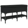 Engineered wood black shoemaker bench 82x32x45 cm by , Benches for halls and storage - Ref: Foro24-835172, Price: 66,99 €, Di...