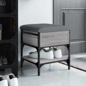 Sonoma graue Schuhbank aus Holzwerkstoff 42x42x45 cm von , Bänke für Hallen und Lager - Ref: Foro24-835185, Preis: 57,41 €, R...