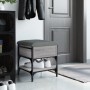 Sonoma graue Schuhbank aus Holzwerkstoff 42x42x45 cm von , Bänke für Hallen und Lager - Ref: Foro24-835185, Preis: 58,23 €, R...