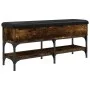 Engineered wood smoked oak shoemaker bench 102x32x45 cm by , Benches for halls and storage - Ref: Foro24-835179, Price: 74,71...