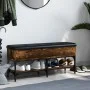 Engineered wood smoked oak shoemaker bench 102x32x45 cm by , Benches for halls and storage - Ref: Foro24-835179, Price: 74,71...