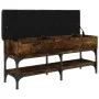 Engineered wood smoked oak shoemaker bench 102x32x45 cm by , Benches for halls and storage - Ref: Foro24-835179, Price: 74,71...