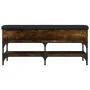 Engineered wood smoked oak shoemaker bench 102x32x45 cm by , Benches for halls and storage - Ref: Foro24-835179, Price: 74,71...