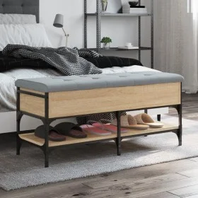 Engineered wood Sonoma oak shoemaker bench 102x42x45 cm by , Benches for halls and storage - Ref: Foro24-835198, Price: 85,64...