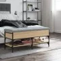 Banco zapatero madera de ingeniería roble Sonoma 102x42x45 cm de , Bancos para recibidores y almacenamiento - Ref: Foro24-835...