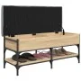 Engineered wood Sonoma oak shoemaker bench 102x42x45 cm by , Benches for halls and storage - Ref: Foro24-835198, Price: 85,64...