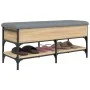 Engineered wood Sonoma oak shoemaker bench 102x42x45 cm by , Benches for halls and storage - Ref: Foro24-835198, Price: 85,64...