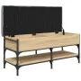 Engineered wood Sonoma oak shoemaker bench 102x42x45 cm by , Benches for halls and storage - Ref: Foro24-835198, Price: 85,64...