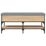 Banco zapatero madera de ingeniería roble Sonoma 102x42x45 cm de , Bancos para recibidores y almacenamiento - Ref: Foro24-835...