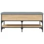 Engineered wood Sonoma oak shoemaker bench 102x42x45 cm by , Benches for halls and storage - Ref: Foro24-835198, Price: 85,64...
