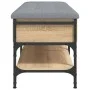 Engineered wood Sonoma oak shoemaker bench 102x42x45 cm by , Benches for halls and storage - Ref: Foro24-835198, Price: 85,64...