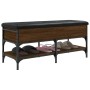 Holzwerkstoff Schuhbank braune Eiche 102x42x45 cm von , Bänke für Hallen und Lager - Ref: Foro24-835201, Preis: 89,92 €, Raba...