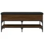 Engineered wood shoe bench in brown oak, 102x42x45 cm by , Benches for halls and storage - Ref: Foro24-835201, Price: 88,85 €...
