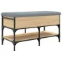 Schuhbank aus Holzwerkstoff Sonoma Eiche 82x42x45 cm von , Bänke für Hallen und Lager - Ref: Foro24-835193, Preis: 75,46 €, R...