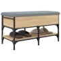 Engineered wood shoe bench in Sonoma oak, 82x42x45 cm. by , Benches for halls and storage - Ref: Foro24-835193, Price: 78,58 ...