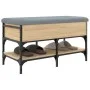 Schuhbank aus Holzwerkstoff Sonoma Eiche 82x42x45 cm von , Bänke für Hallen und Lager - Ref: Foro24-835193, Preis: 75,46 €, R...