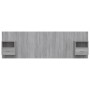 Cabecero de cama y mesitas madera contrachapada gris Sonoma