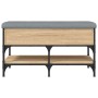 Engineered wood shoe bench in Sonoma oak, 82x42x45 cm. by , Benches for halls and storage - Ref: Foro24-835193, Price: 78,58 ...