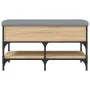 Schuhbank aus Holzwerkstoff Sonoma Eiche 82x42x45 cm von , Bänke für Hallen und Lager - Ref: Foro24-835193, Preis: 75,46 €, R...