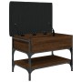 Engineered wood shoe bench in brown oak, 62x42x45 cm by , Benches for halls and storage - Ref: Foro24-835191, Price: 65,96 €,...