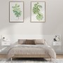 Cabecero de cama con mesitas madera contrachapada blanco